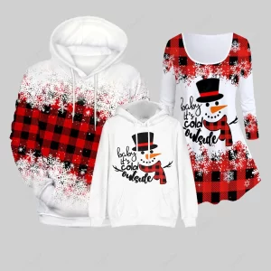 Kids Snowflake Letter Print Christmas Hoodie